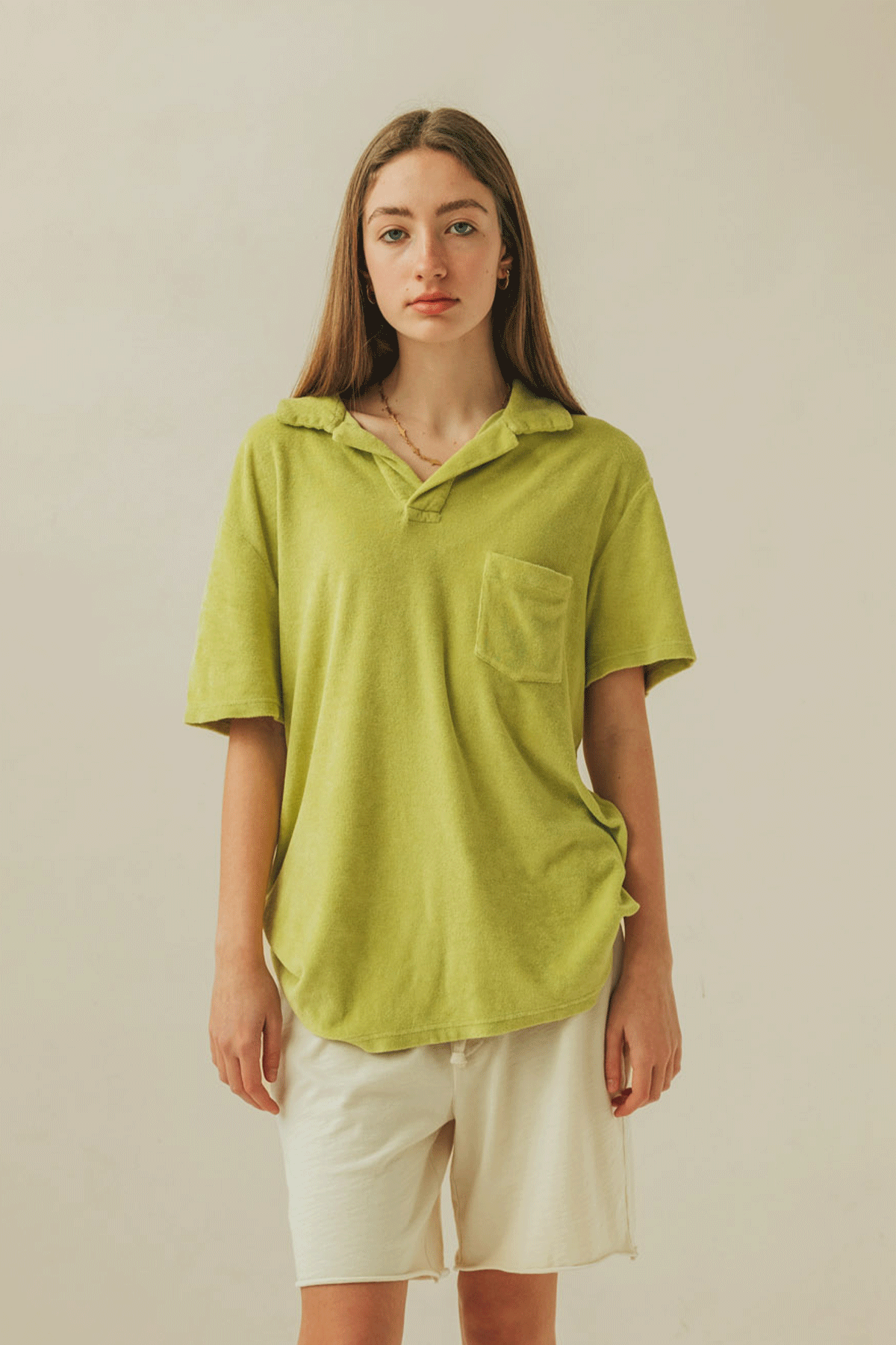POLO TERRY EARTH GREEN