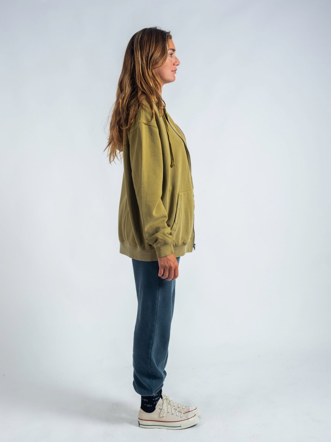 HOODIE ZIP KHAKI