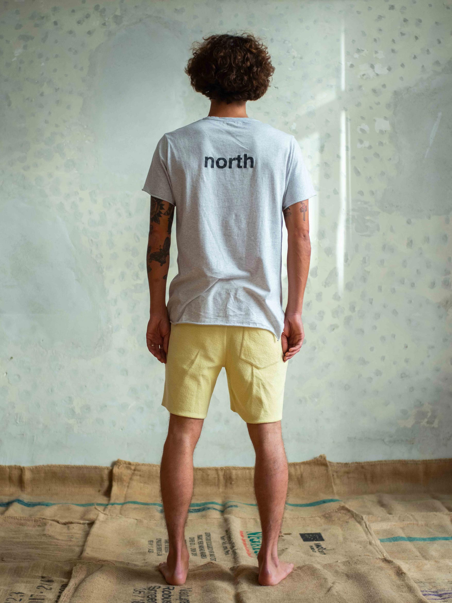 T-SHIRT ATLANTIC LIGHT HEATHER GREY & CHARCOAL