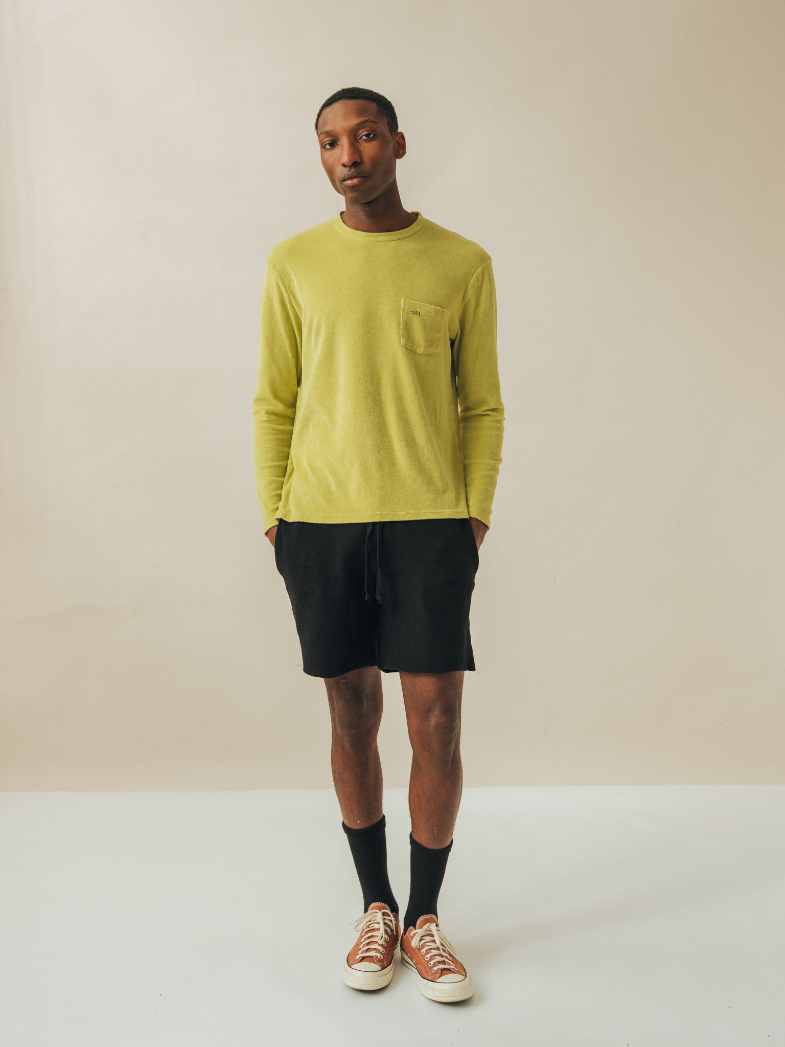 LONG SLEEVE TERRY EARTH GREEN