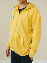 HOODIE ZIP PALE YELLOW