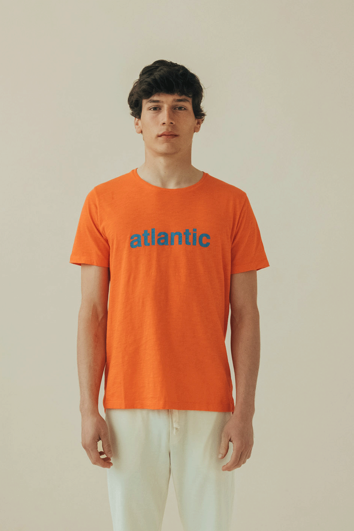 T-SHIRT ATLANTIC TANGERINE & DENIM BLUE