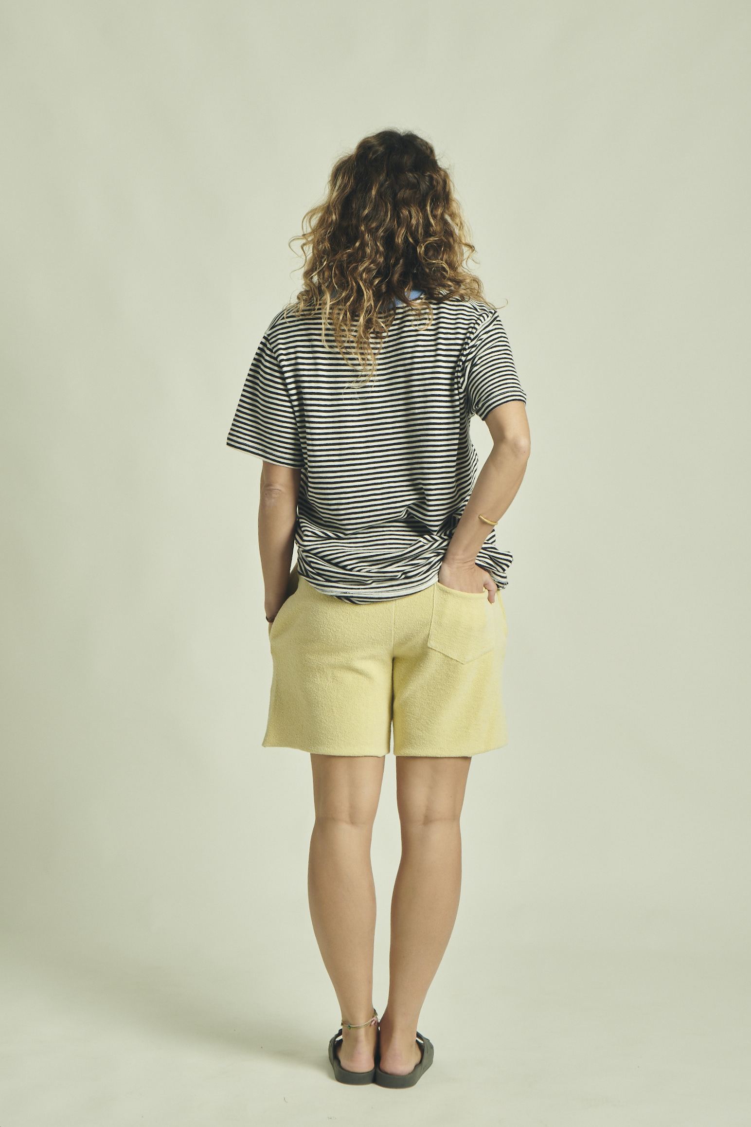 T-SHIRT STRIPES BLUE SKY NECK