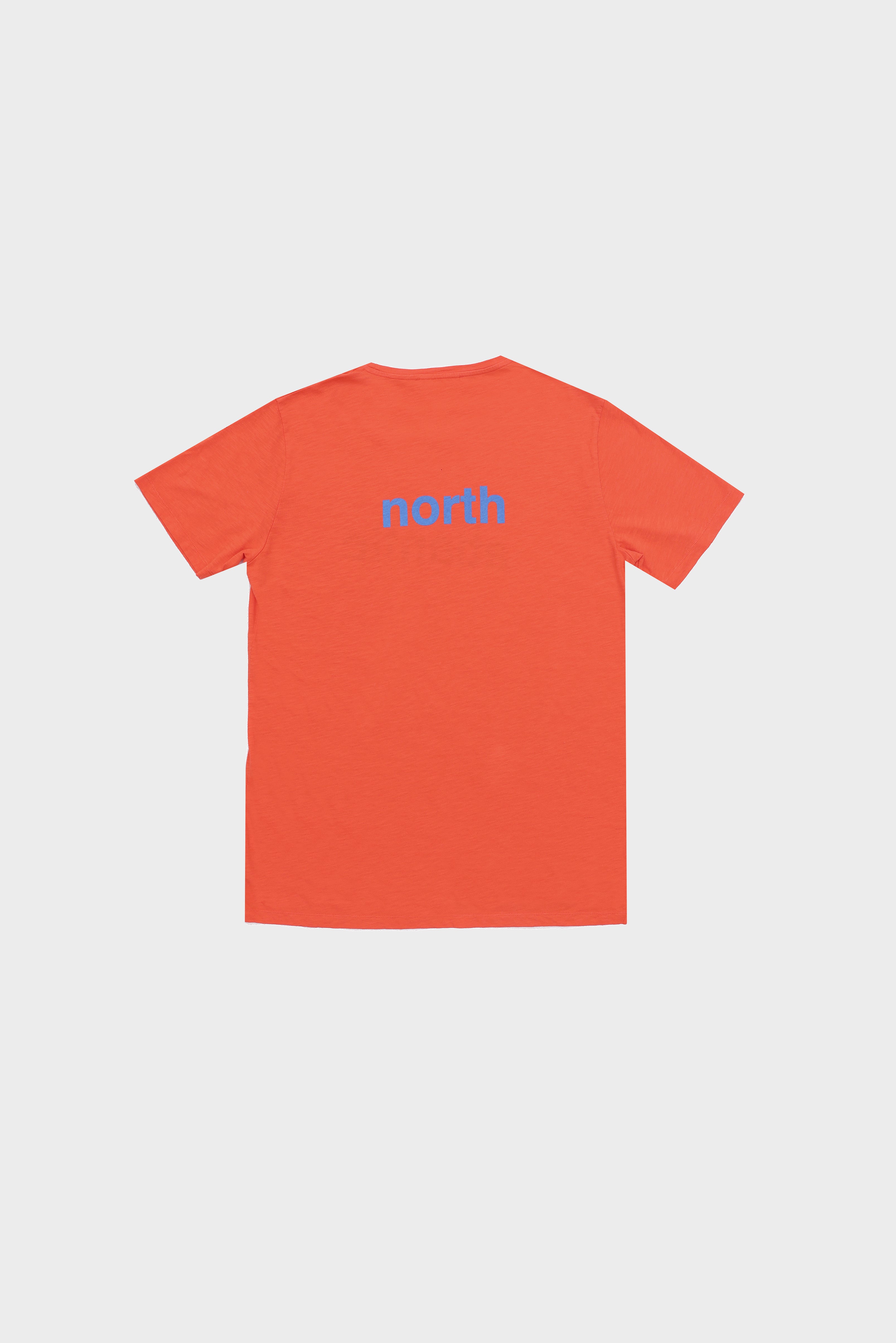 T-SHIRT ATLANTIC TANGERINE & DENIM BLUE