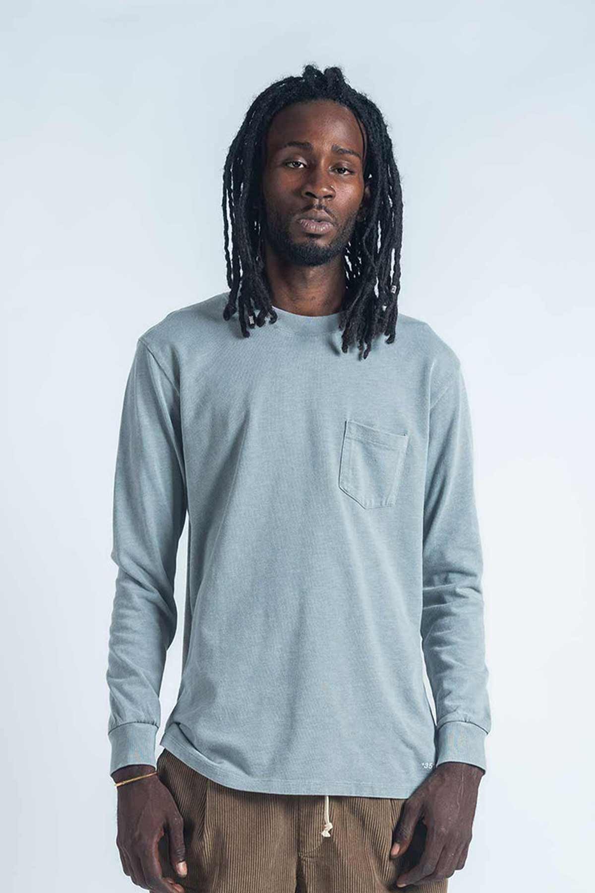 LONG SLEEVE GRAPHIC CIRCLE STONE GREY
