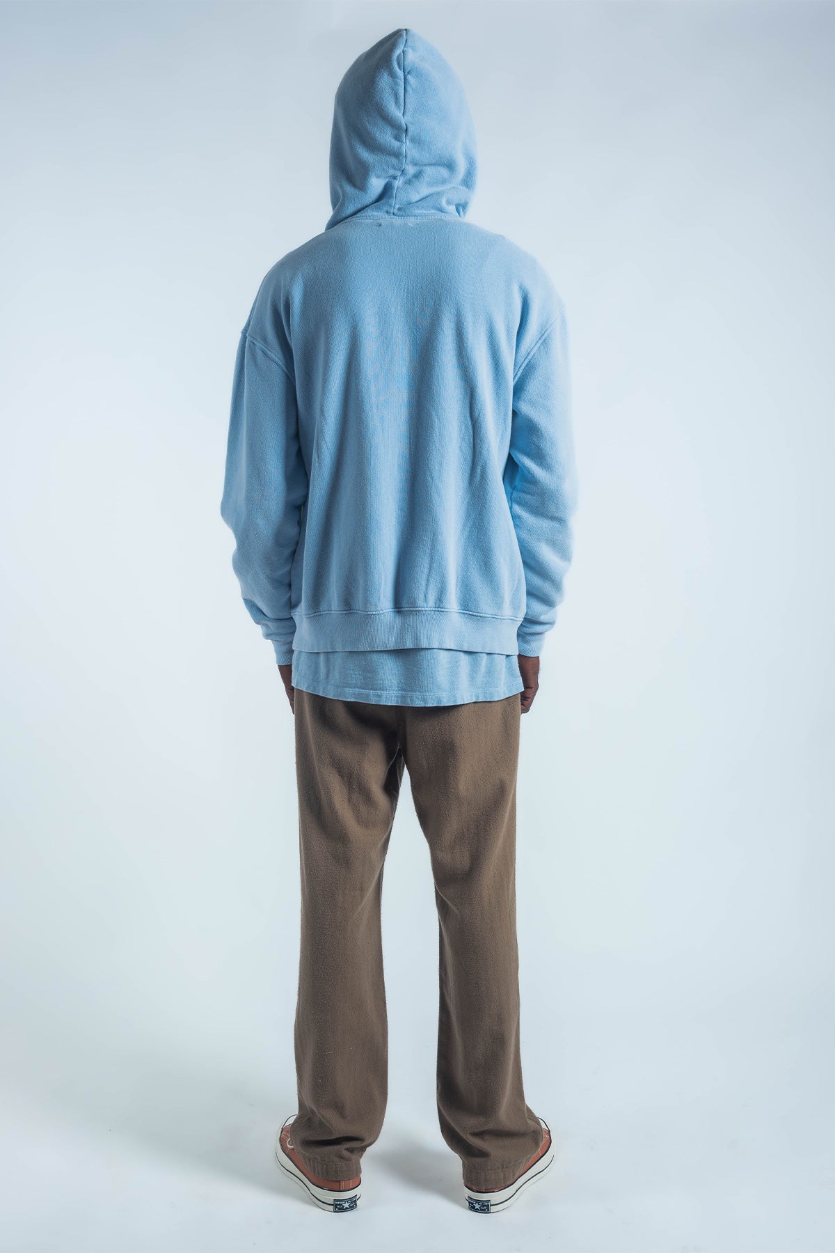 HOODIE ZIP CLEAR BLUE