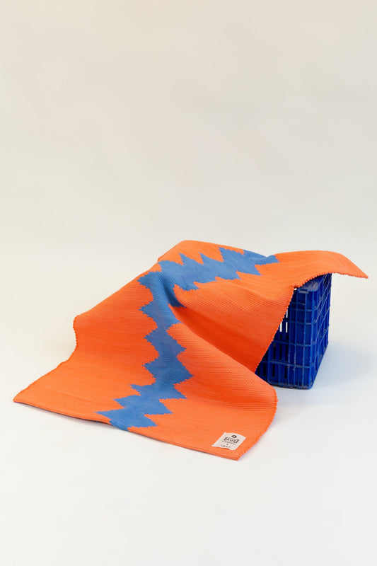 +351 & GUR RUG TANGERINE & DENIM BLUE