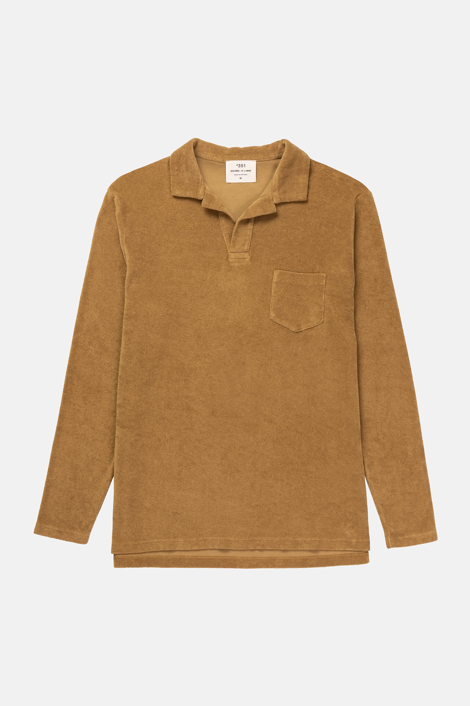 POLO LONG SLEEVE TERRY CAMEL