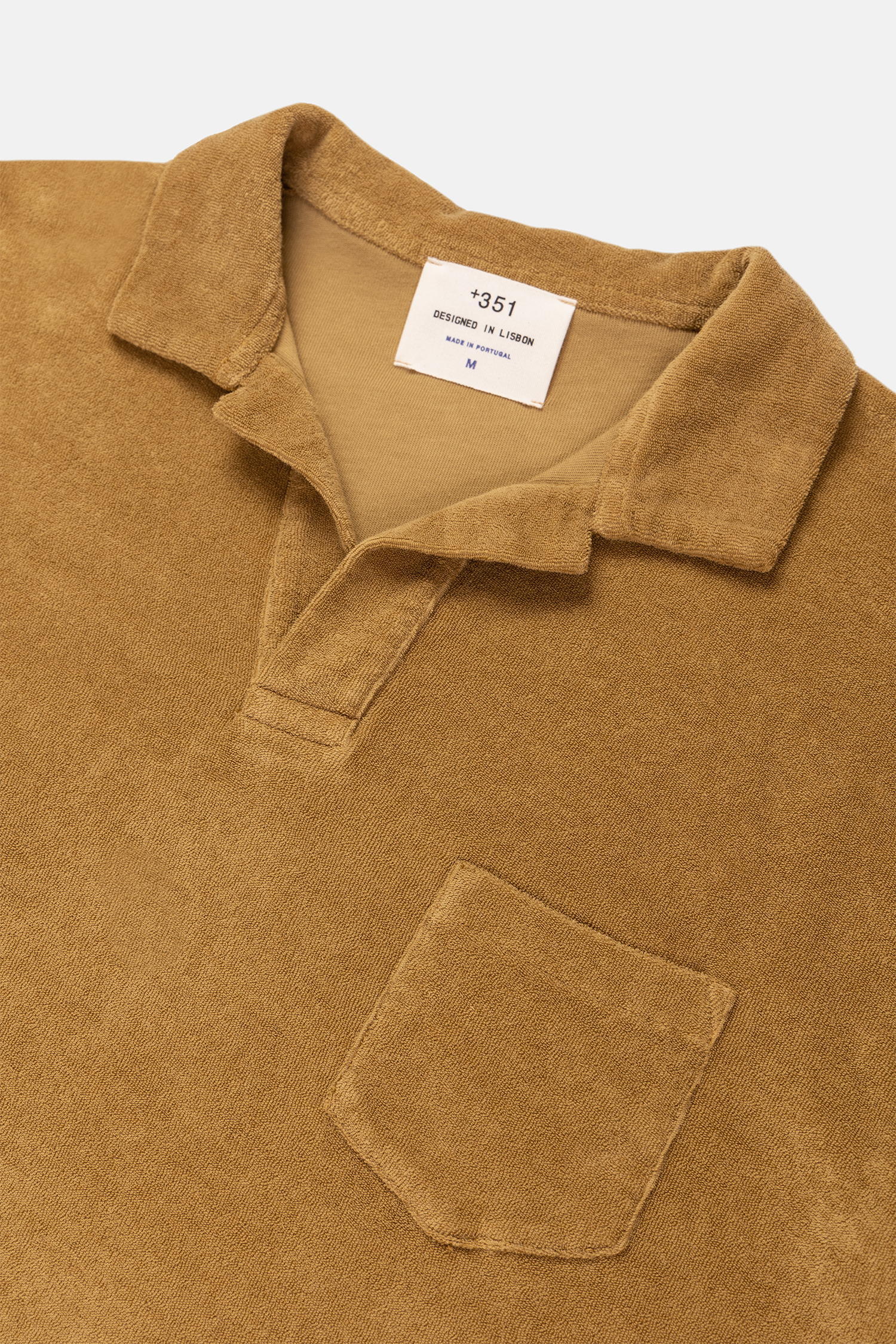 POLO LONG SLEEVE TERRY CAMEL