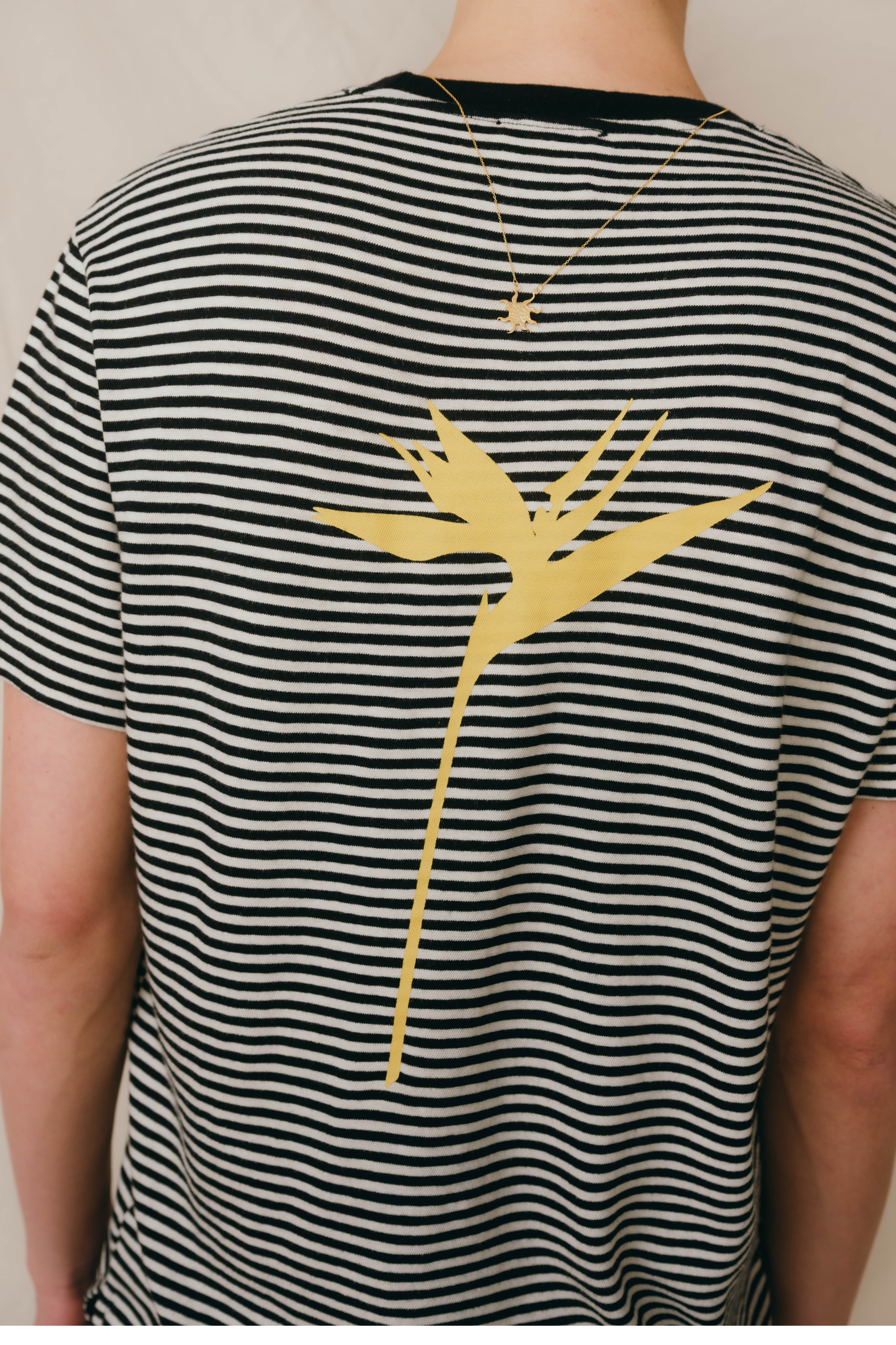 T-SHIRT STRIPES GRAPHIC BOTANIC