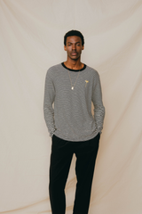 LONG SLEEVE STRIPES GRAPHIC BOTANIC