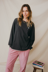 LONG SLEEVE RIB GRAPHIC BOTANIC