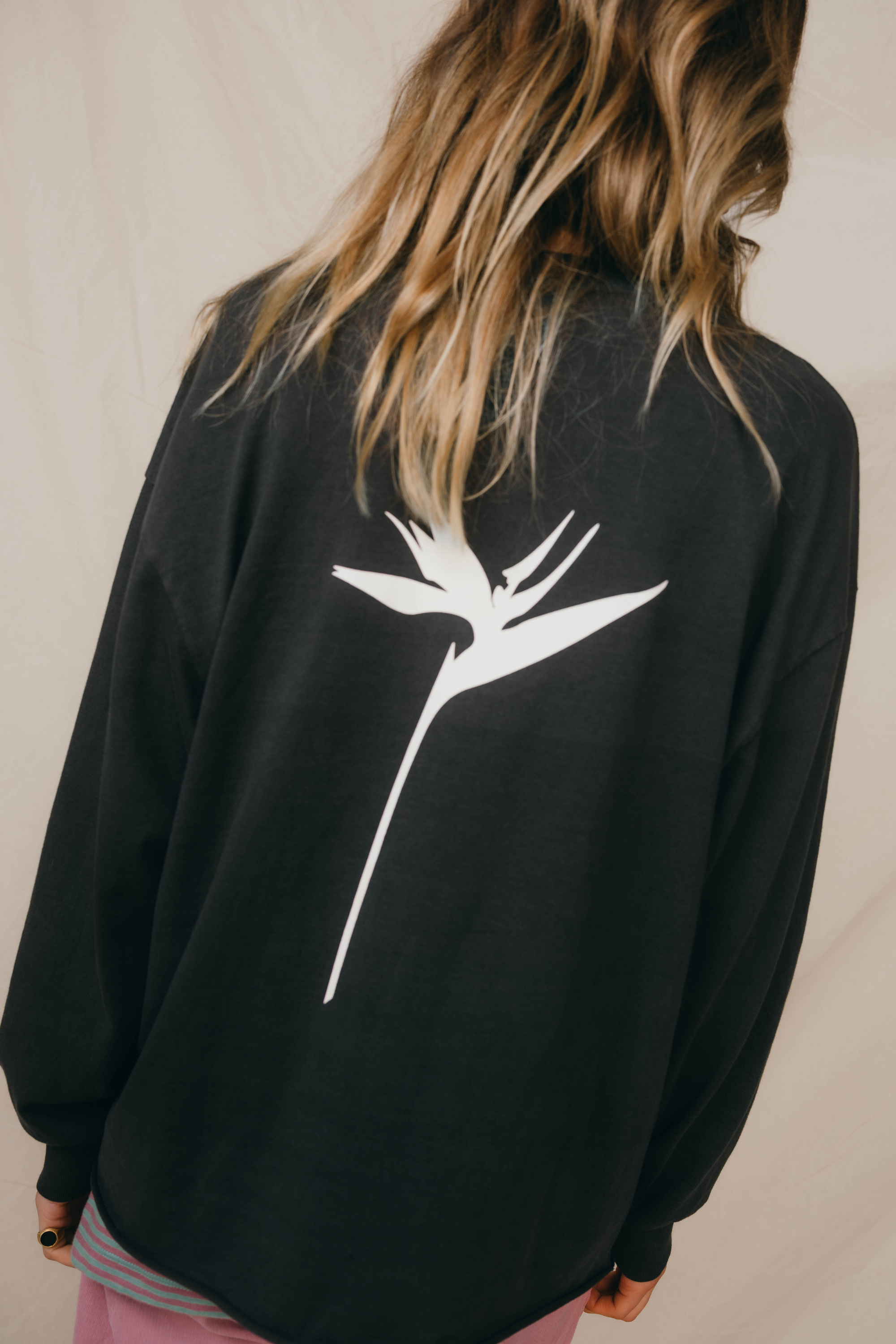 LONG SLEEVE RIB GRAPHIC BOTANIC