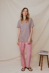 T-SHIRT STRIPES ROSE/ ICY GREEN