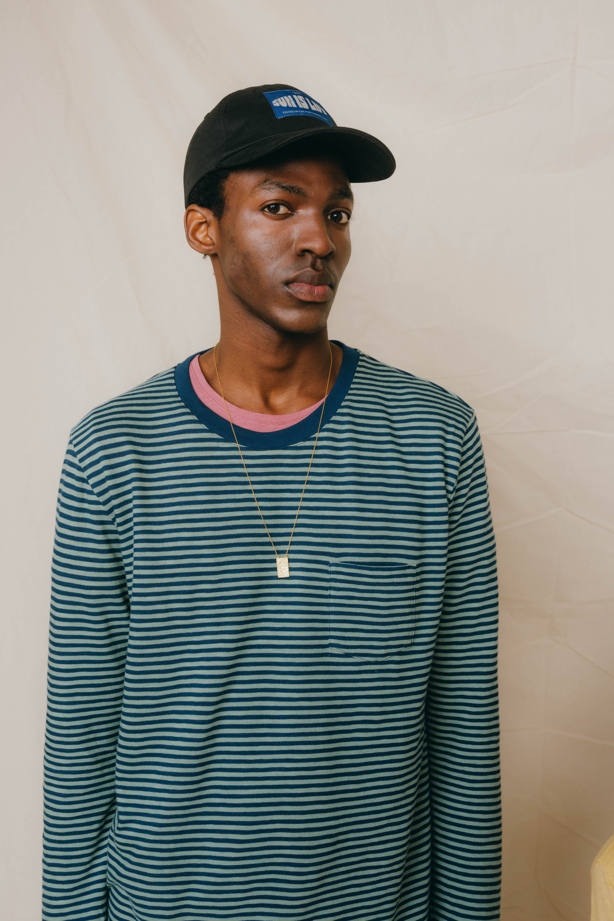 LONG SLEEVE STRIPES  PETROL/ICY GREEN