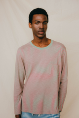 LONG SLEEVE STRIPES ROSE/ICY GREEN