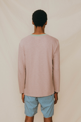 LONG SLEEVE STRIPES ROSE/ICY GREEN