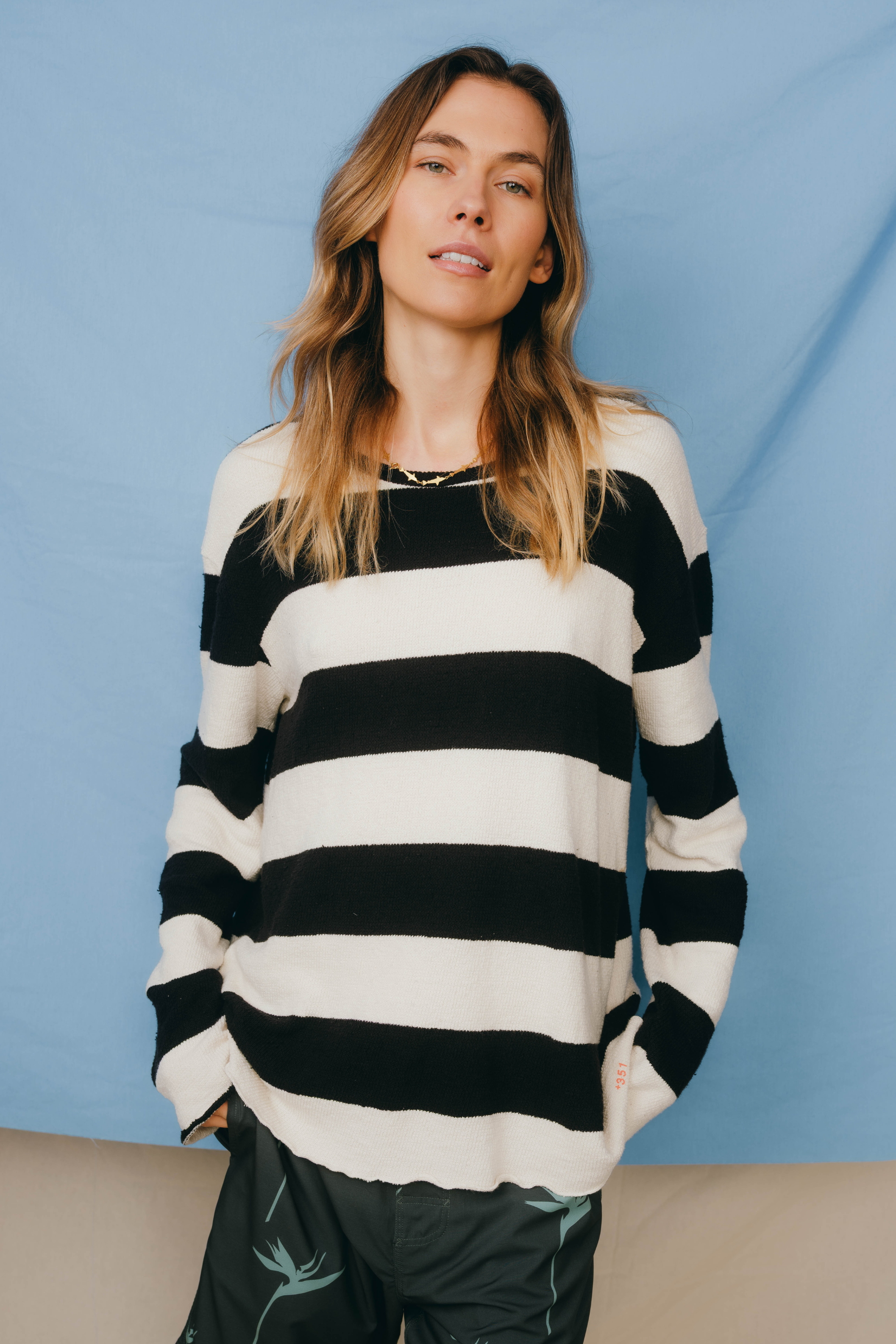 LONG SLEEVE KNIT STRIPES