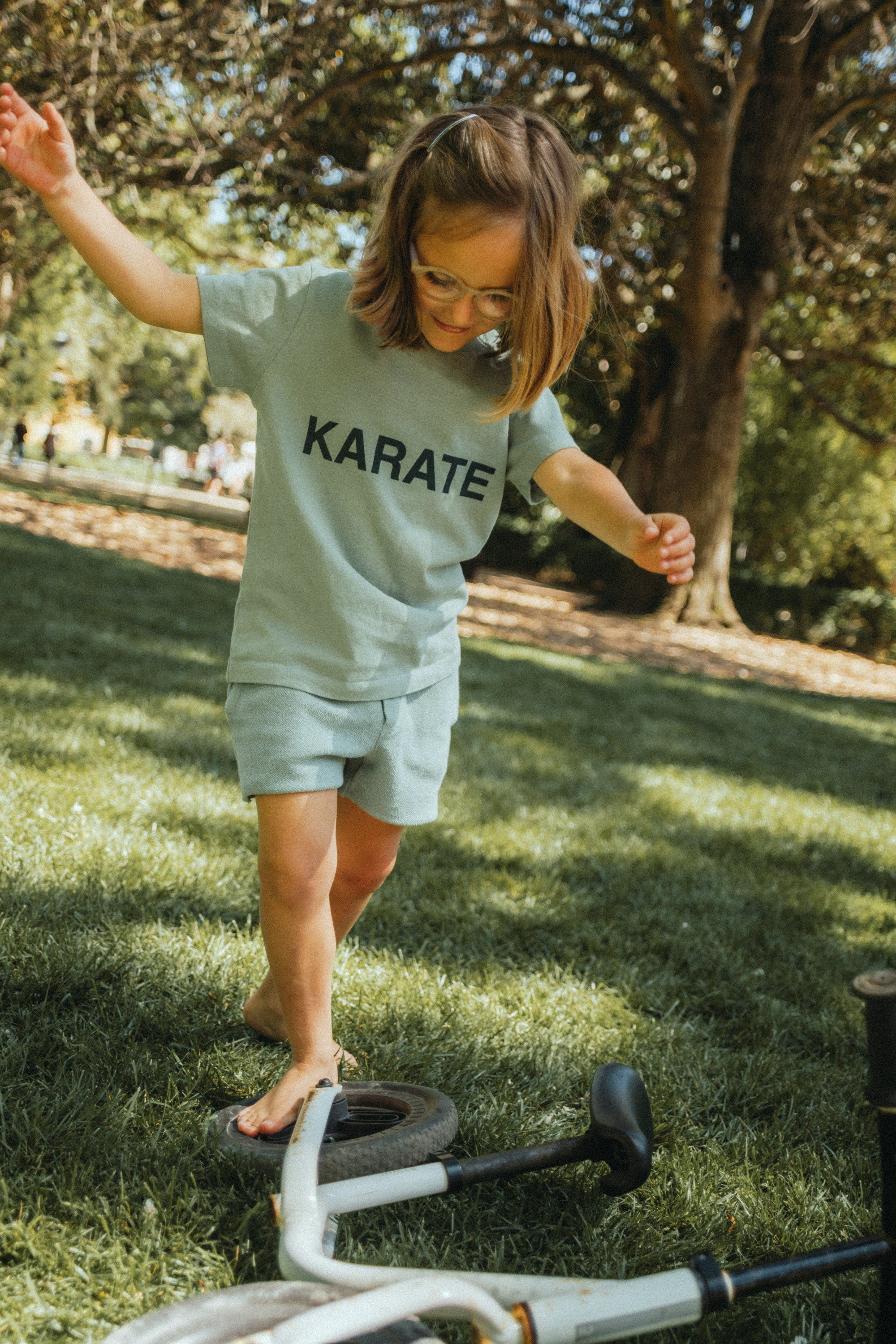 T-SHIRT KIDS KARATE ICY GREEN
