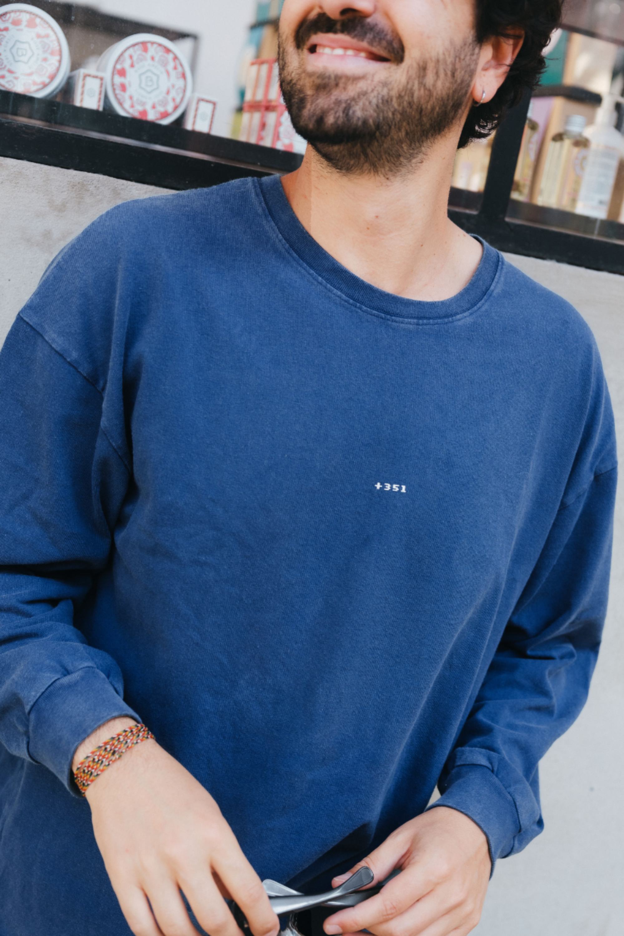 LONG SLEEVE GRAPHIC FOLDER PETROL