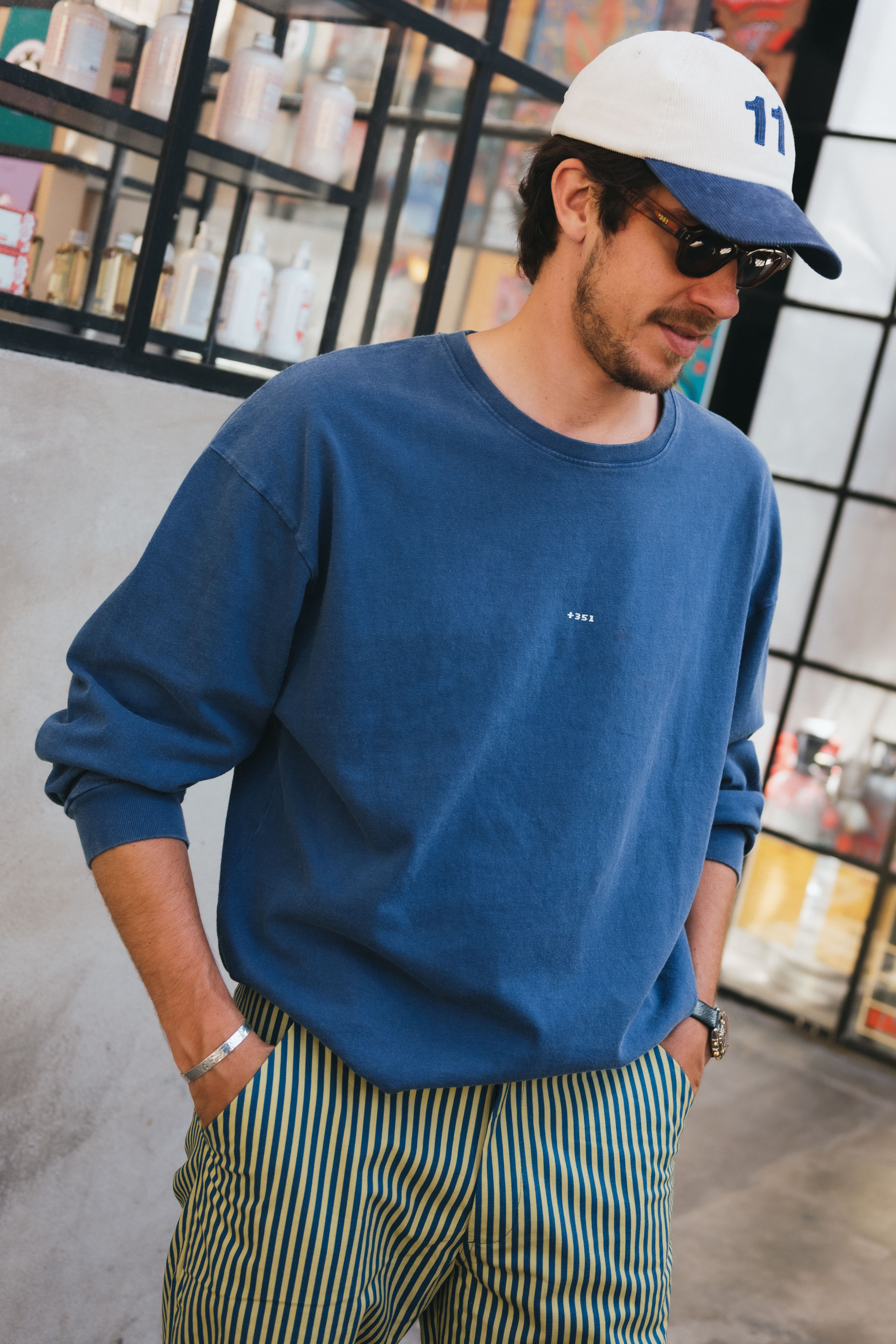 LONG SLEEVE GRAPHIC FOLDER PETROL