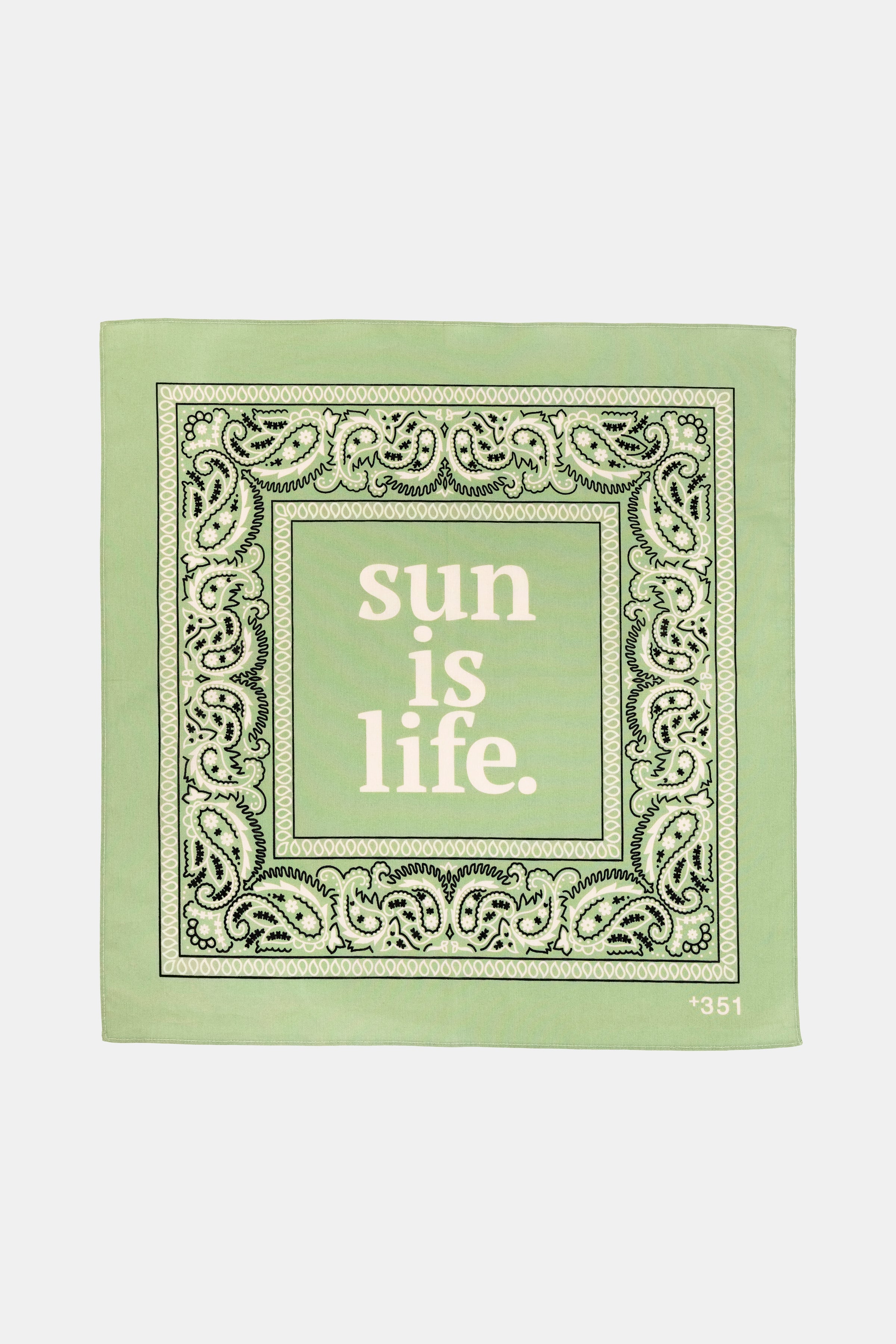 SCARF SUN IS LIFE WATER GREEN