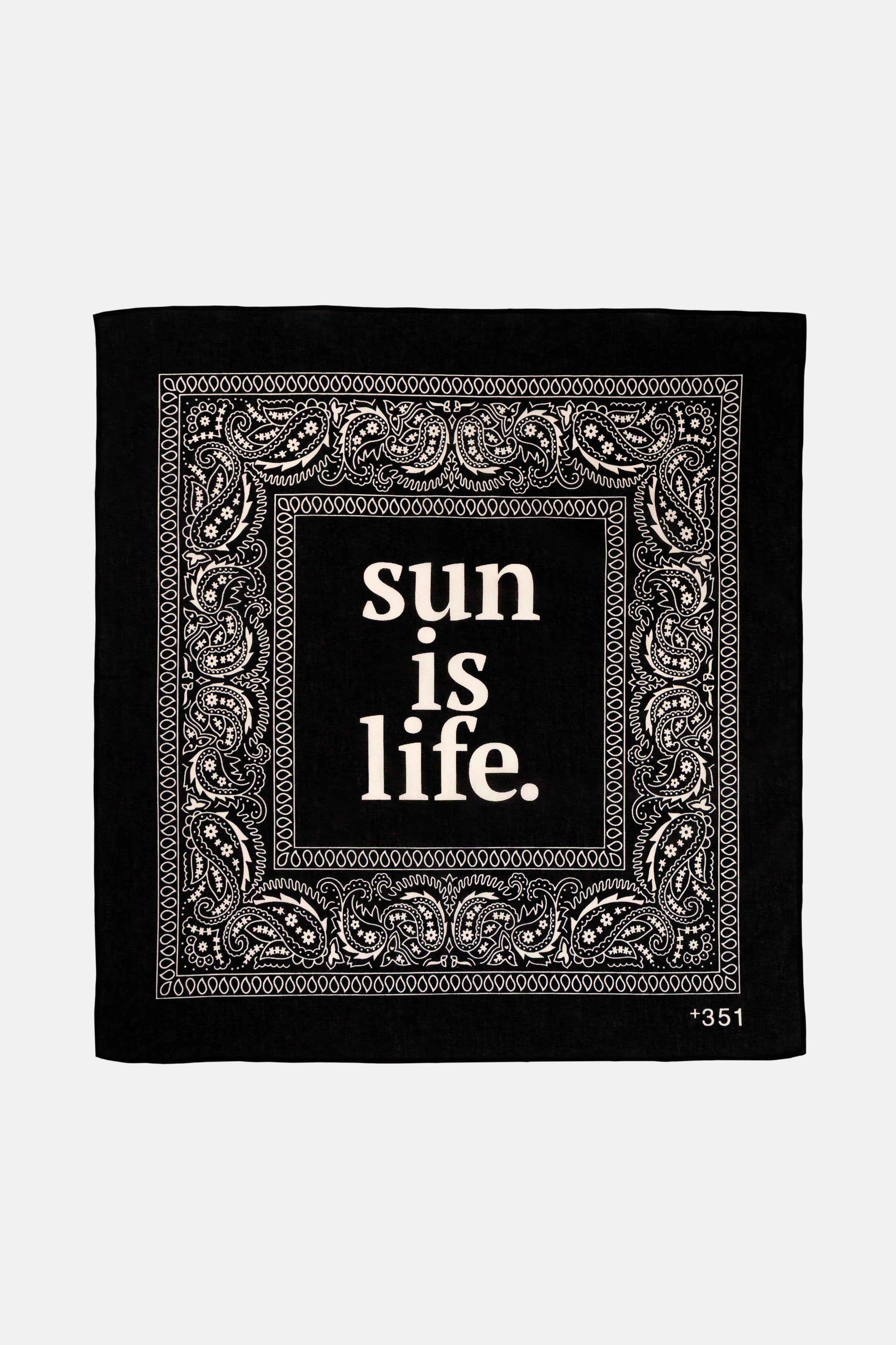 SCARF SUN IS LIFE BLACK