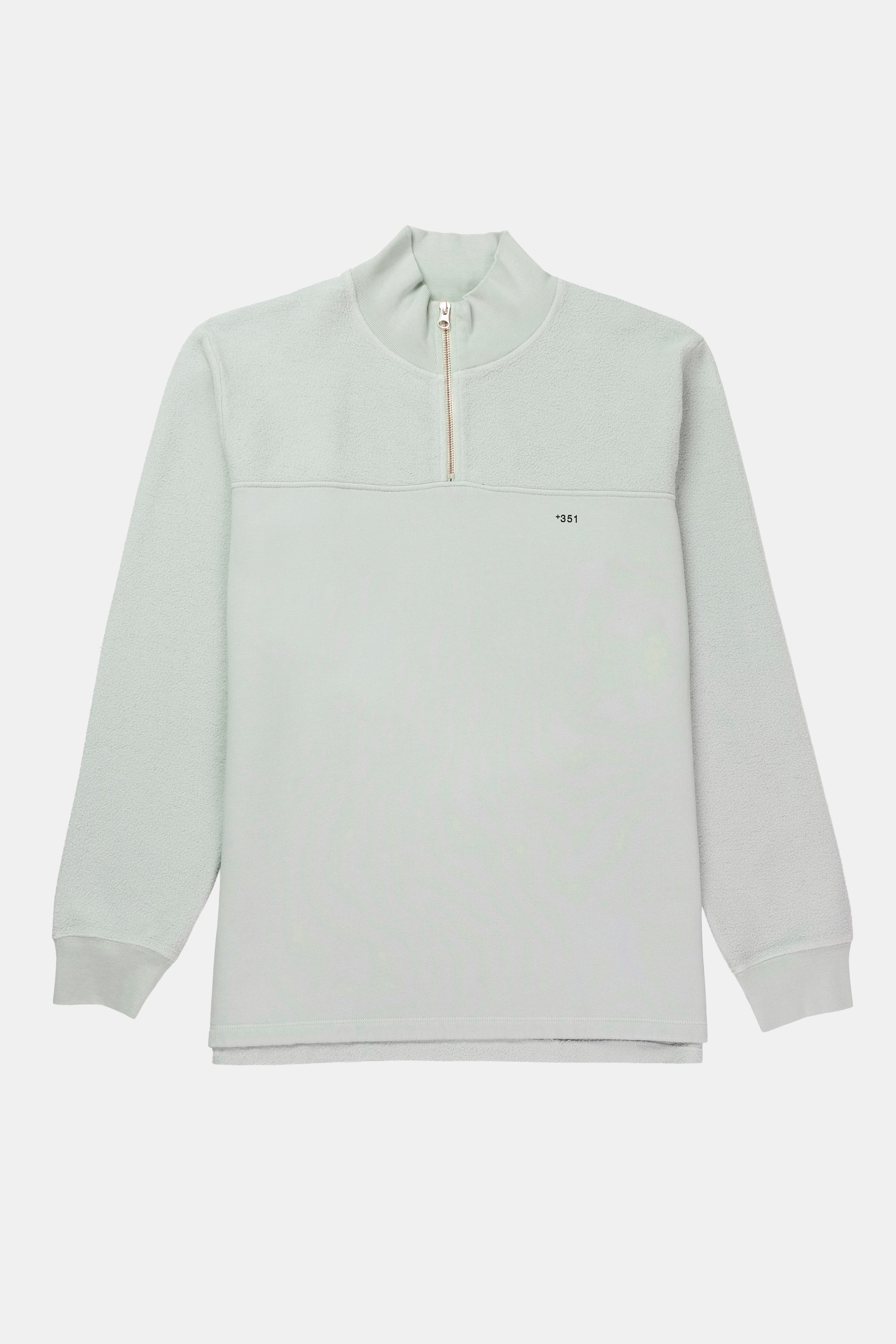 SWEATSHIRT ZIP ICE BLUE