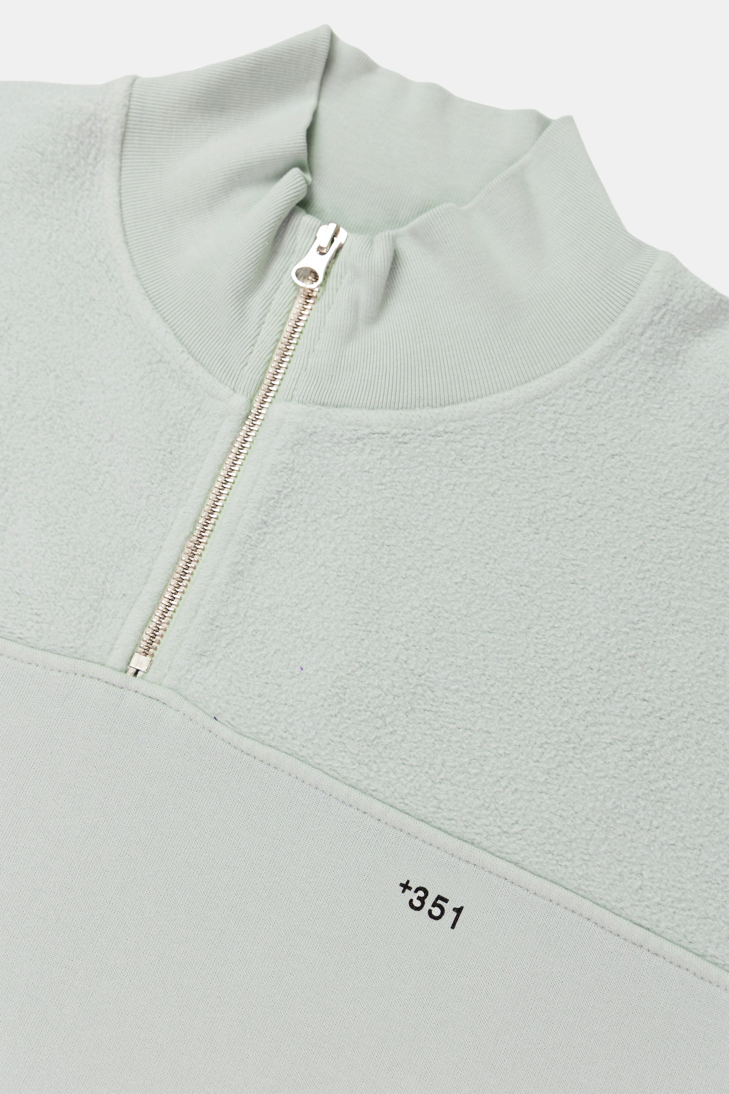 SWEATSHIRT ZIP ICE BLUE