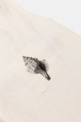 TOP BACKLESS GRAPHIC SEASHELL OFF-WHITE