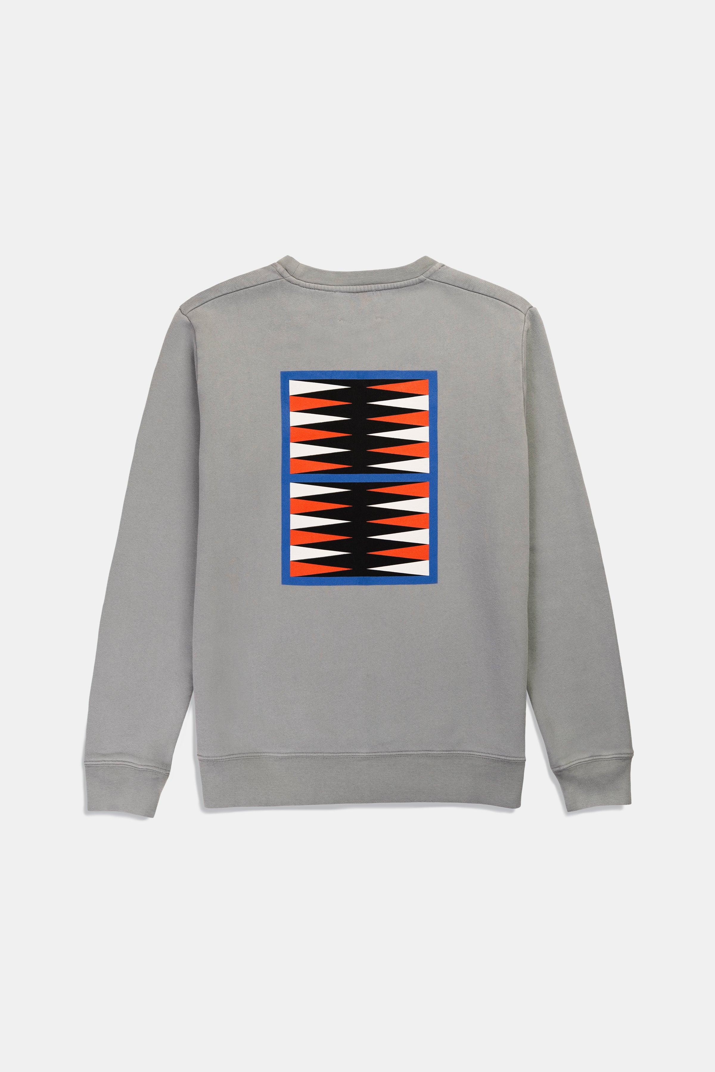 SWEATSHIRT GRAPHIC BACKGAMMON STONE GREY
