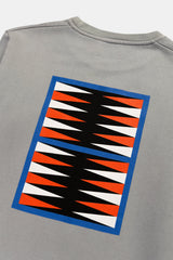 SWEATSHIRT GRAPHIC BACKGAMMON STONE GREY