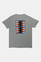 T-SHIRT GRAPHIC BACKGAMMON STONE GREY