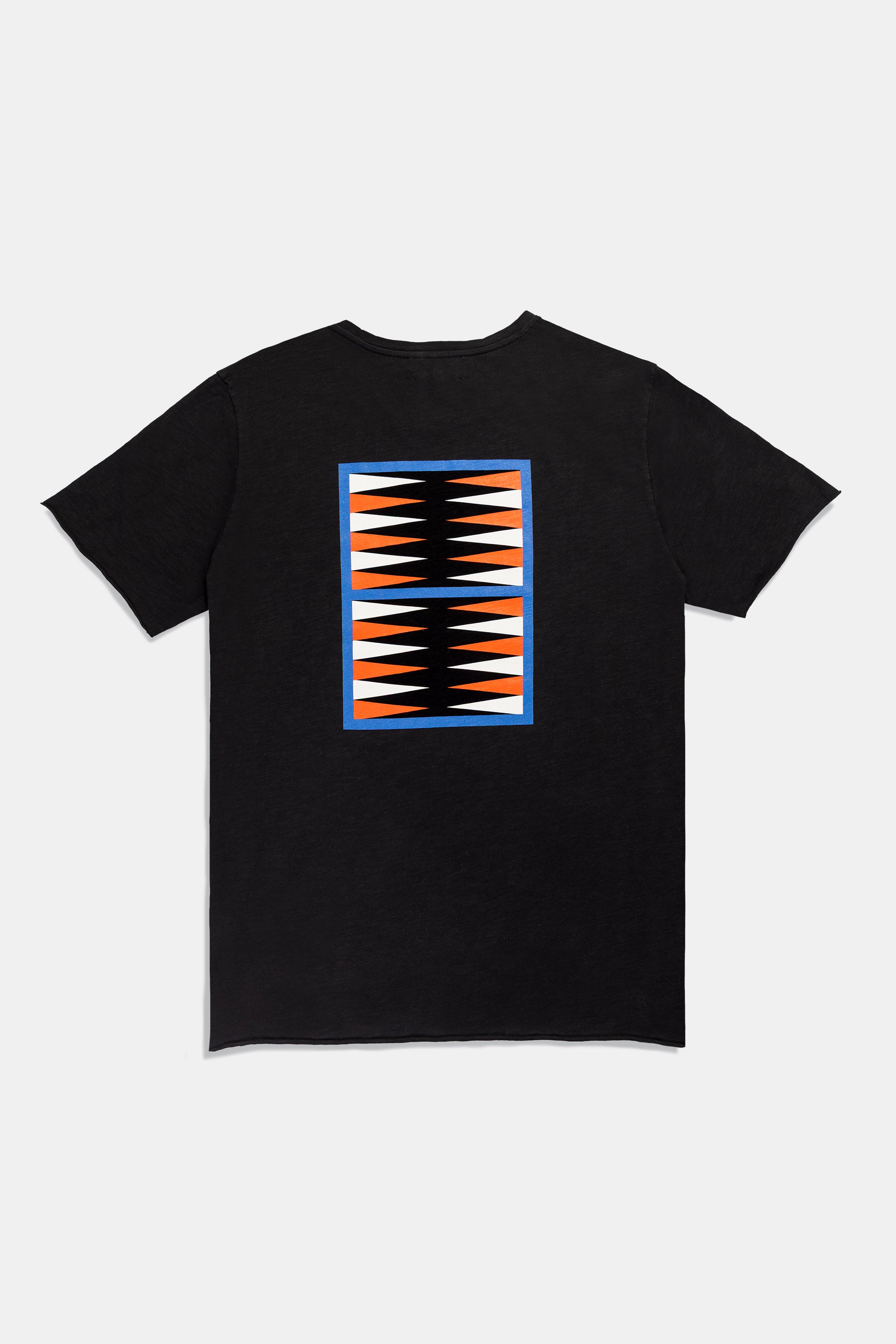 T-SHIRT GRAPHIC BACKGAMMON BLACK