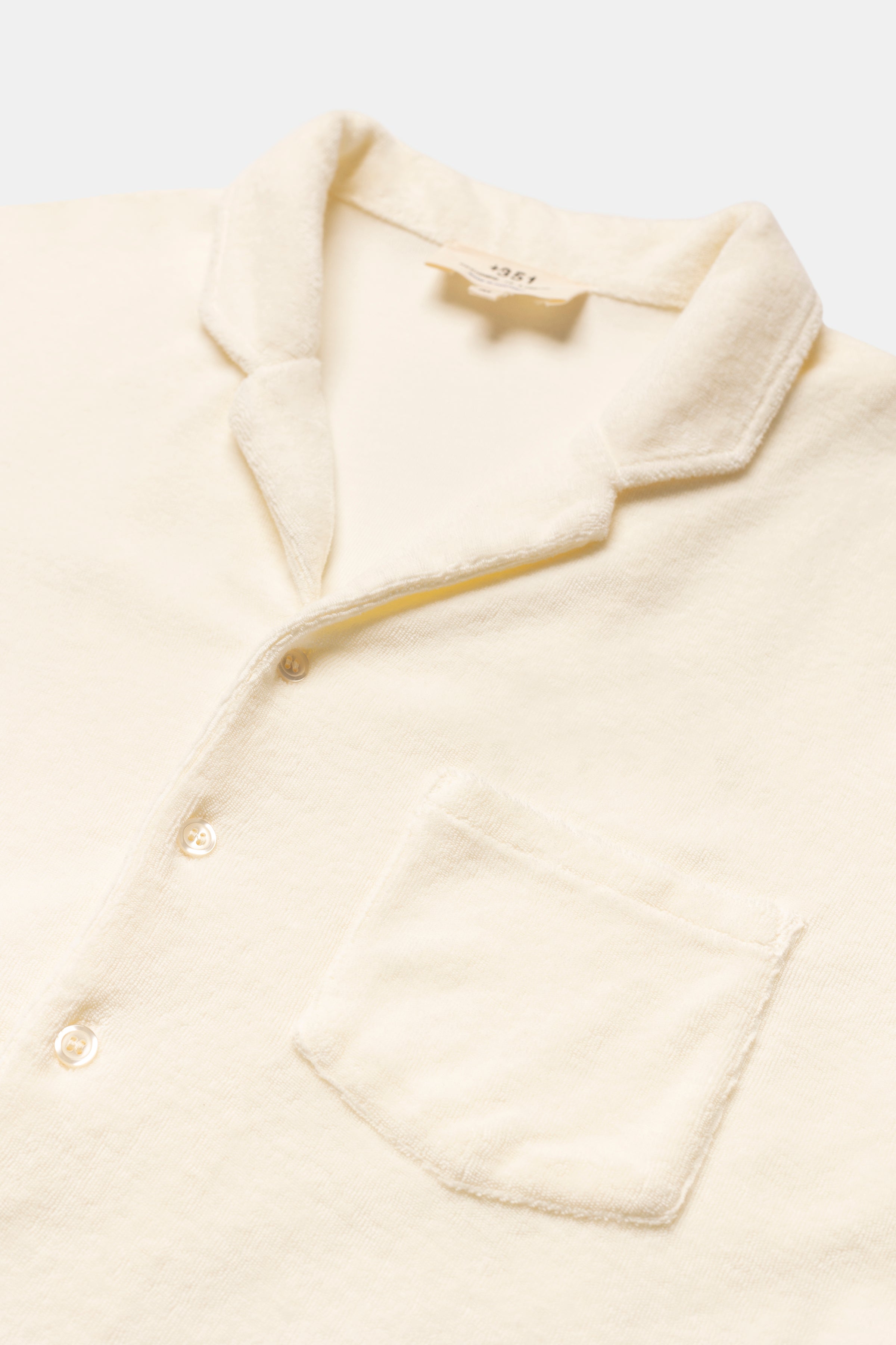 SHIRT LONG SLEEVE TERRY OFF-WHITE