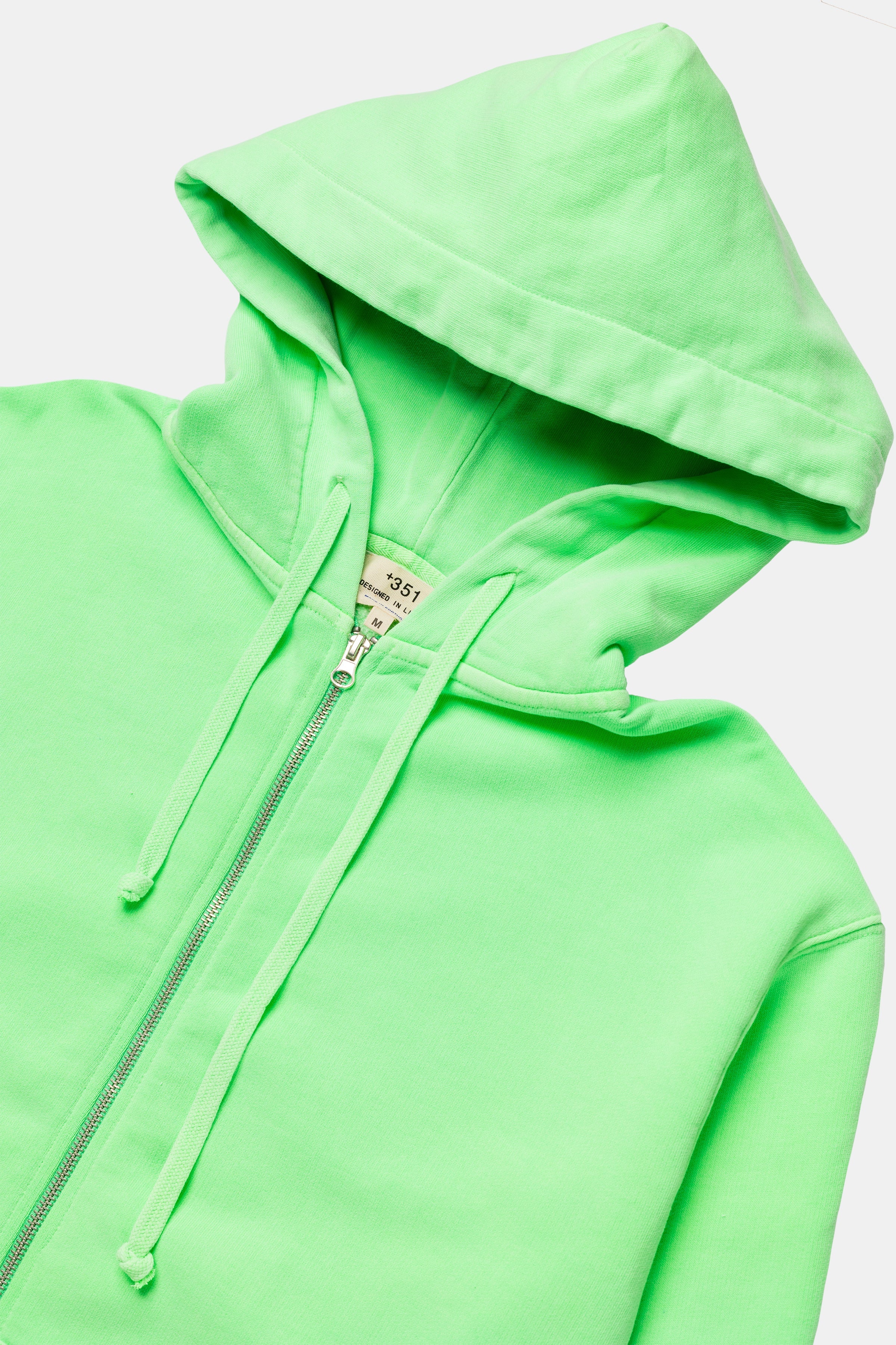 HOODIE ZIP NEON GREEN