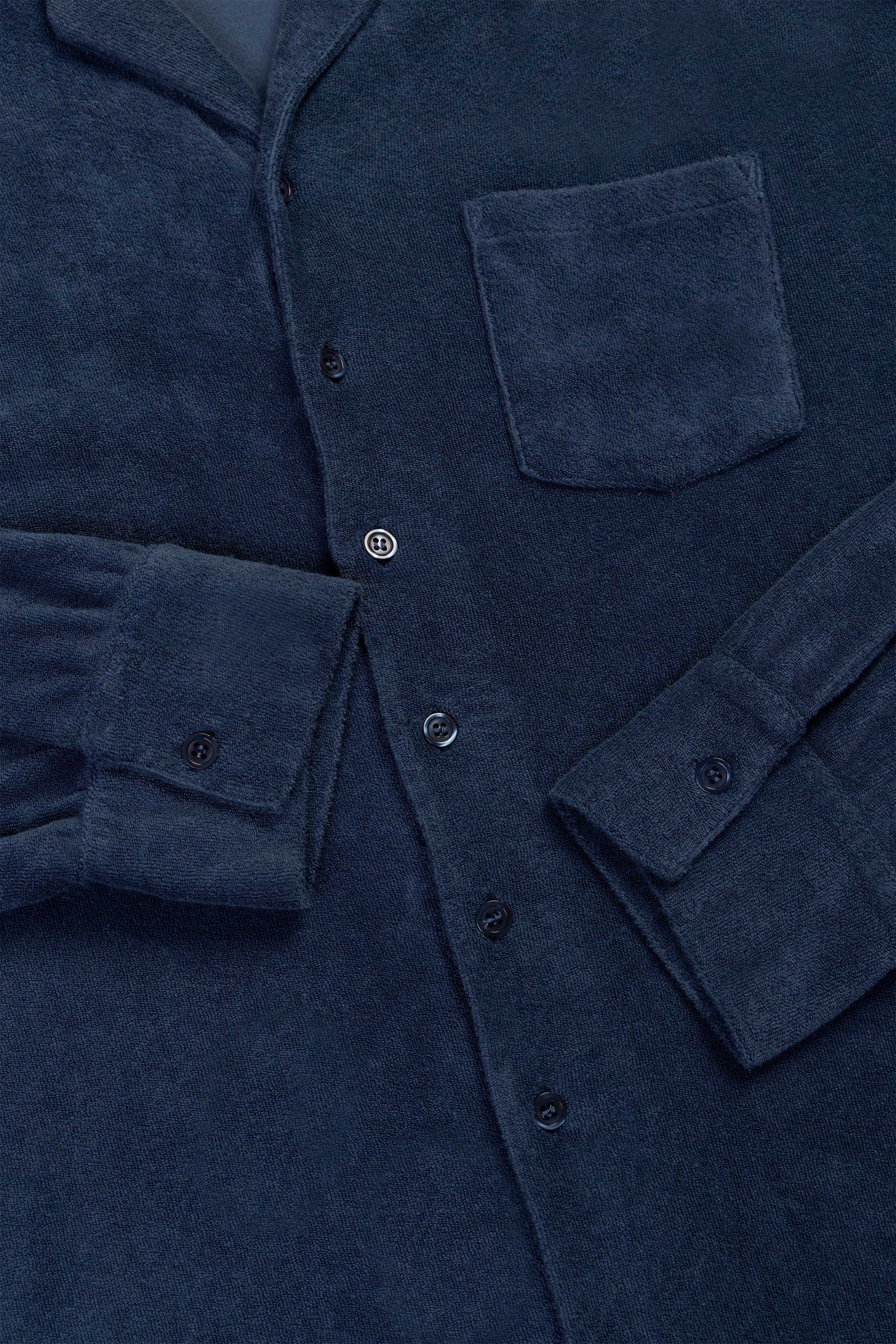 SHIRT LONG SLEEVE TERRY PETROL