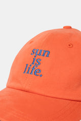 BASEBALL CAP SUN IS LIFE TANGERINE