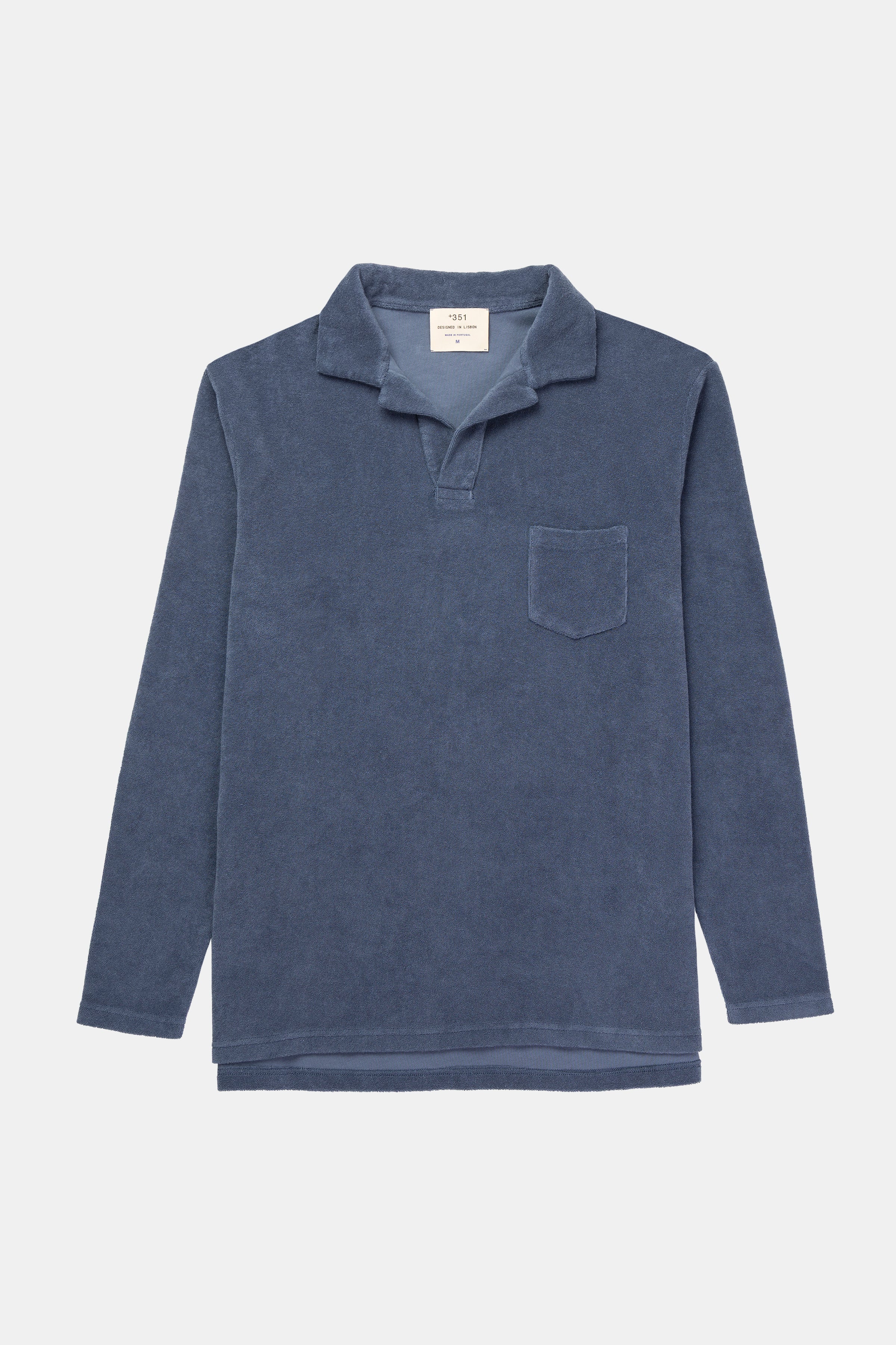 POLO LONG SLEEVE TERRY PETROL