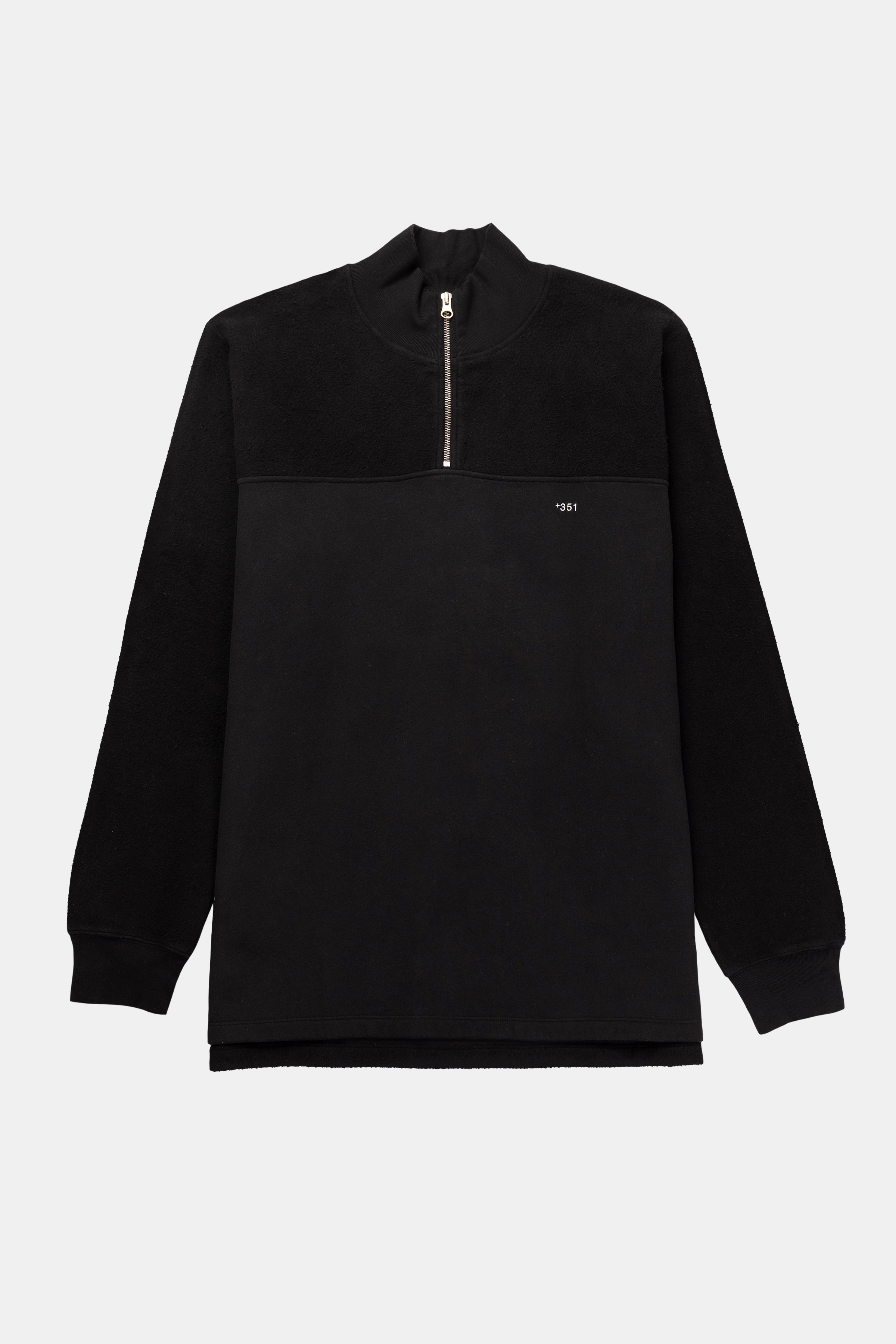 SWEATSHIRT ZIP BLACK