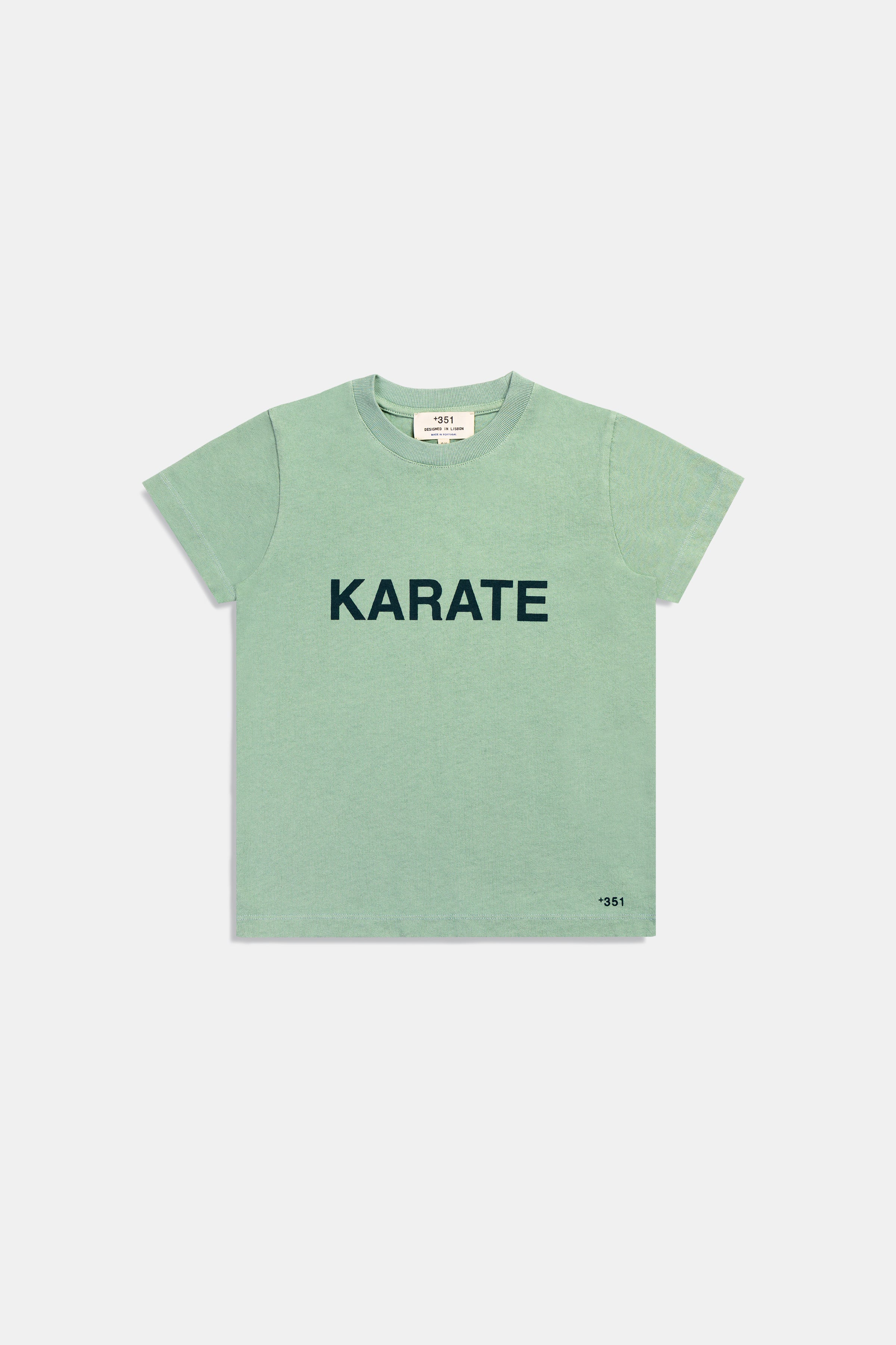 T-SHIRT KIDS KARATE ICY GREEN