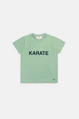 T-SHIRT KIDS KARATE ICY GREEN