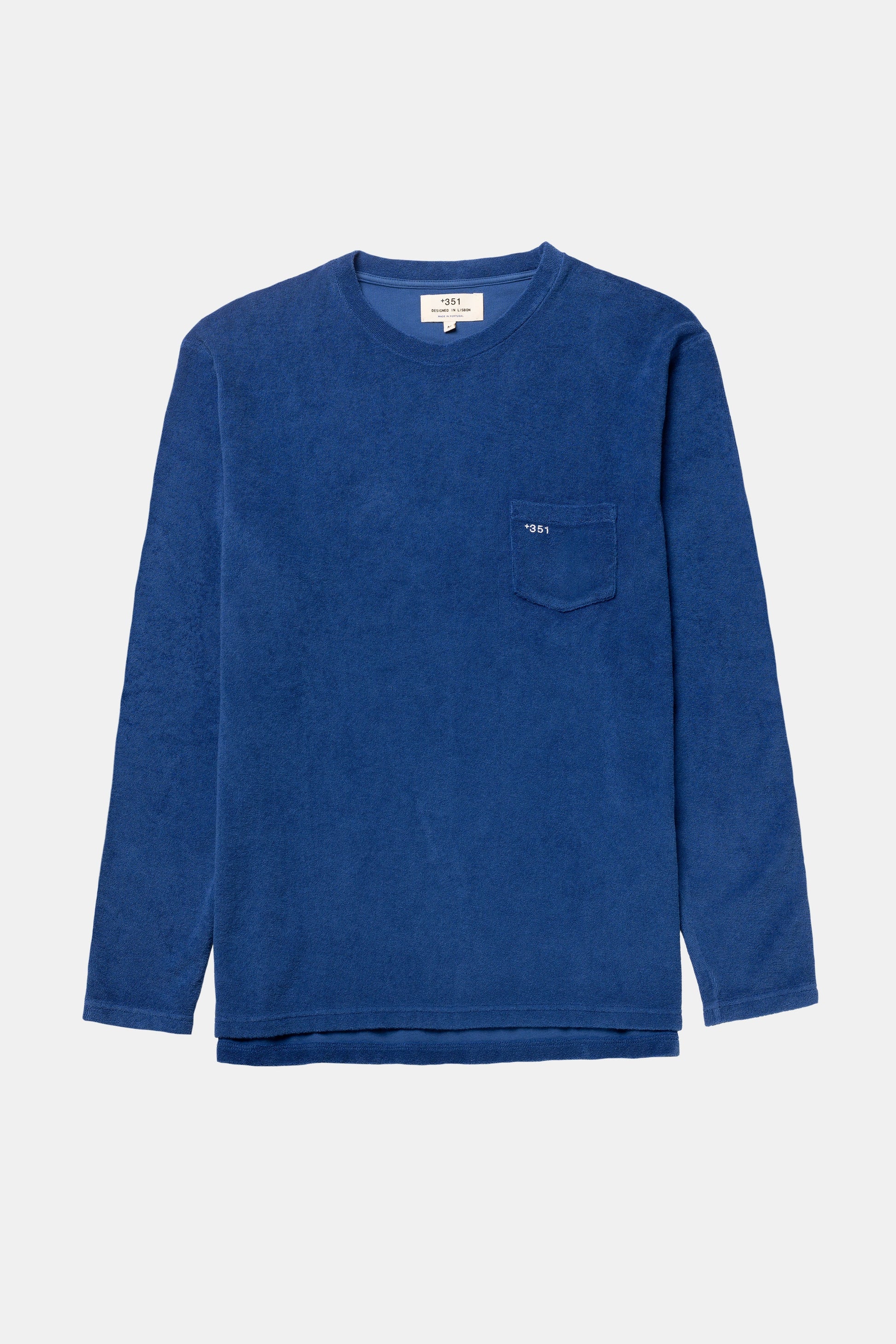 LONG SLEEVE TERRY STEEL BLUE