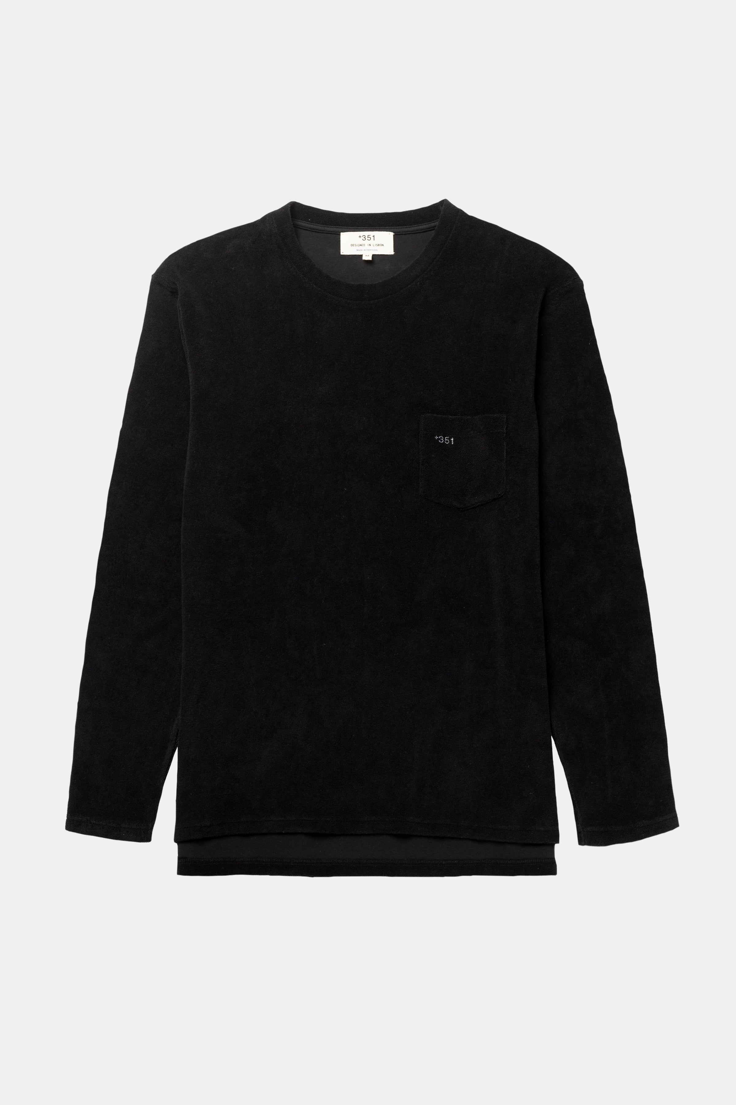 LONG SLEEVE TERRY BLACK