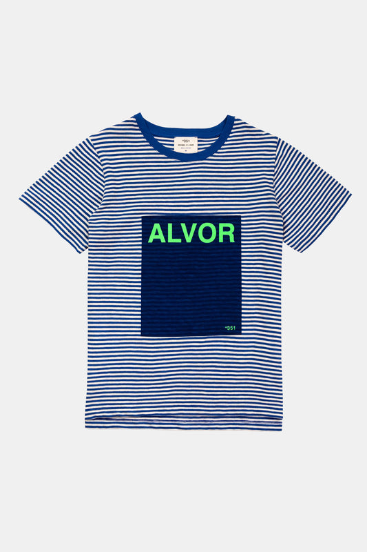 TSHIRT STRIPES DACIANO DA COSTA STEEL BLUE/CRU