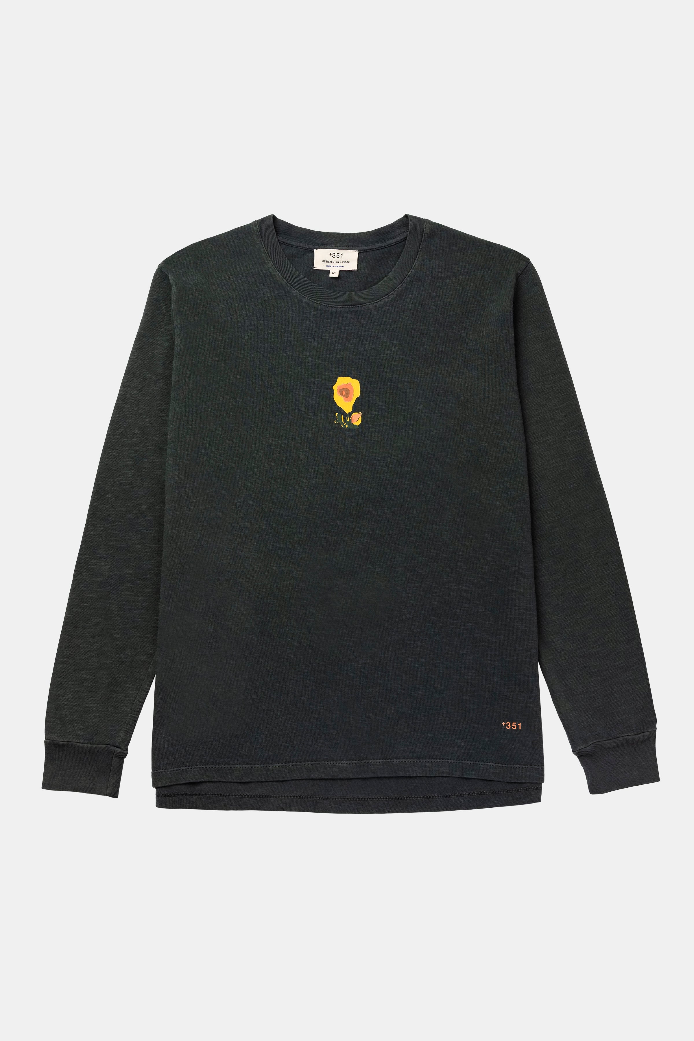 LONG SLEEVE GRAPHIC BLOOMING CHARCOAL