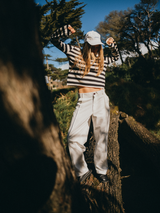 LONG SLEEVE STRIPES GRAPHIC BLACK/OFF-WHITE
