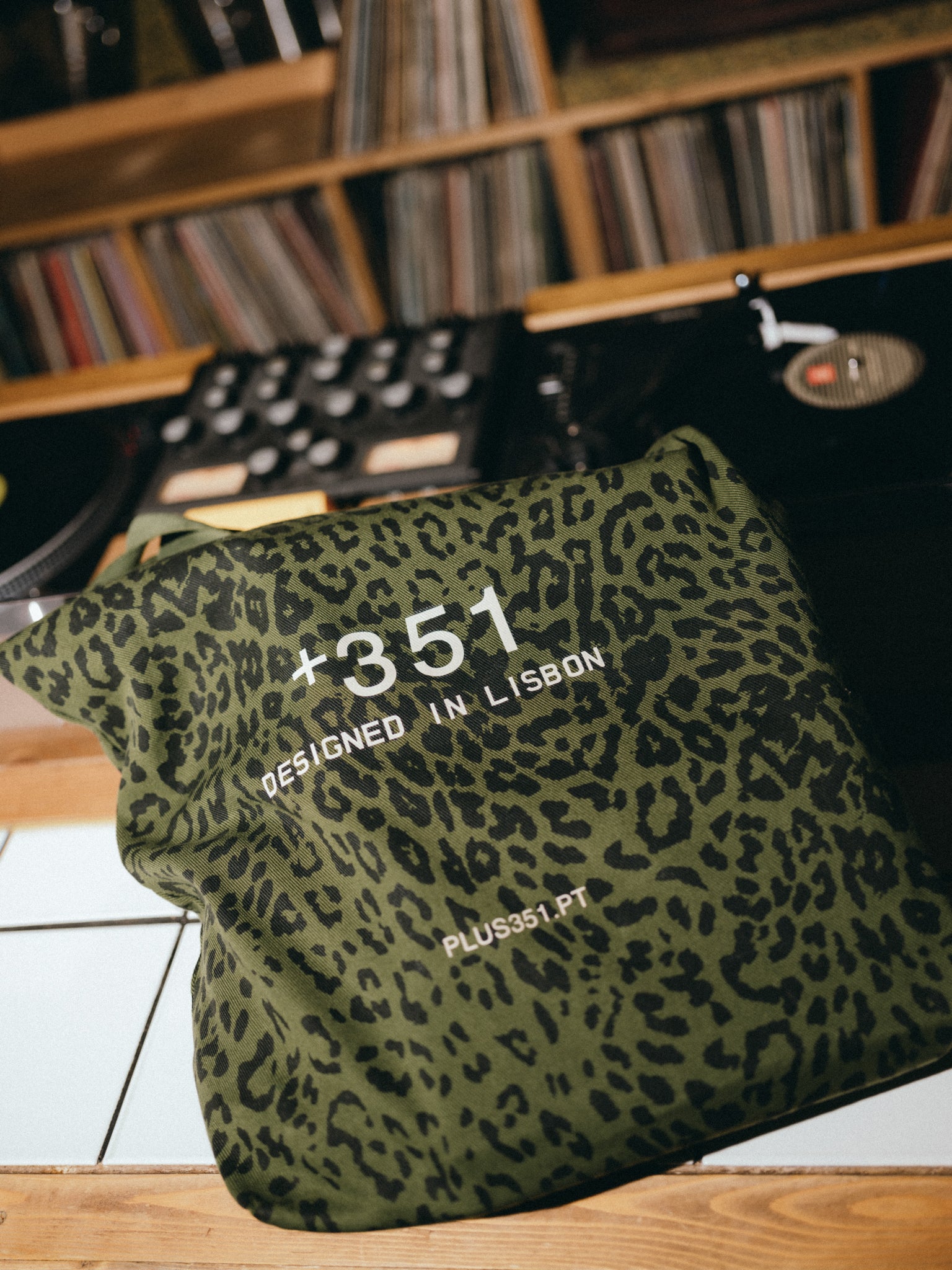 TOTE LEOPARD GREEN MINI