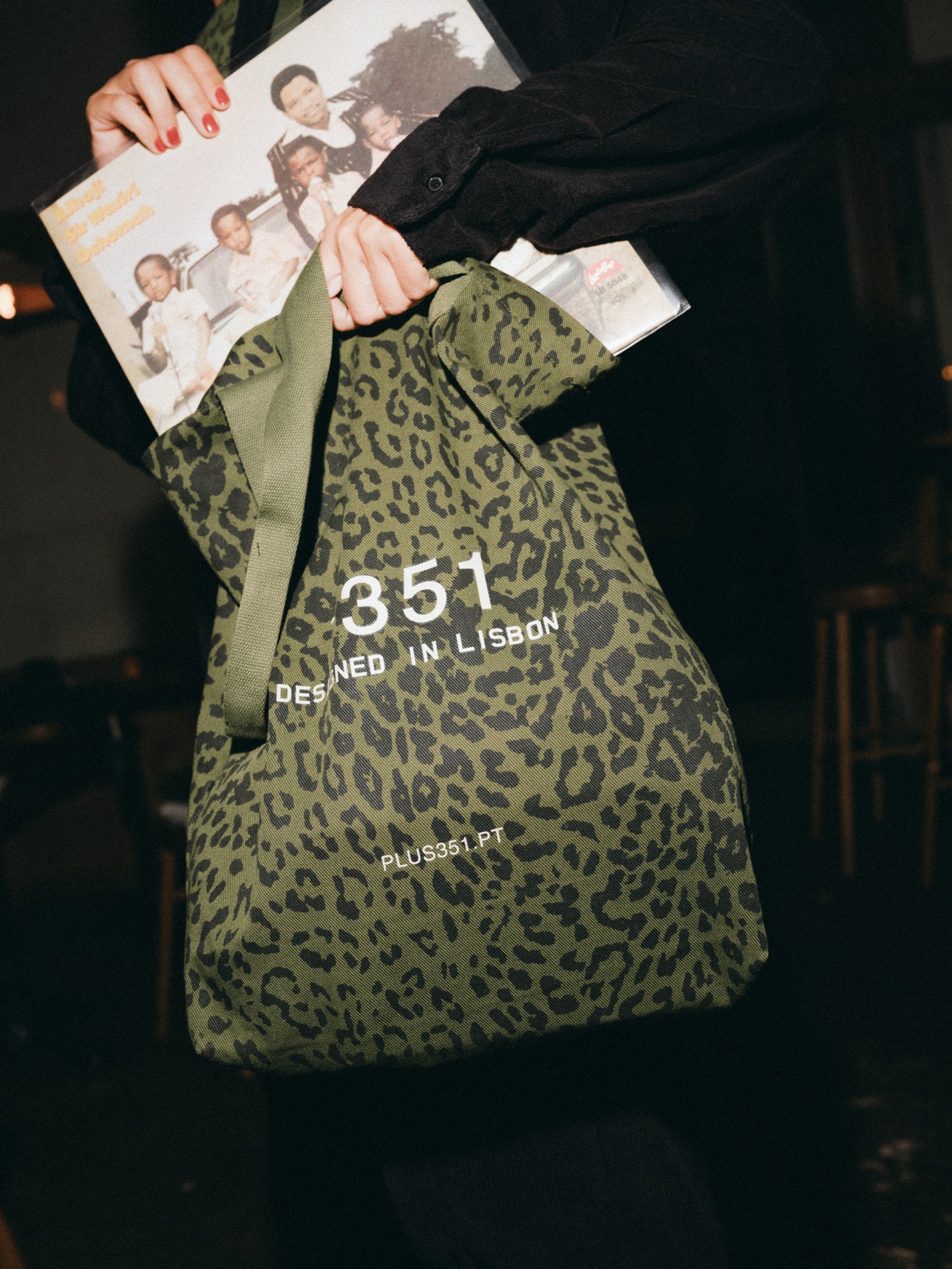 TOTE BAG LEOPARD GREEN