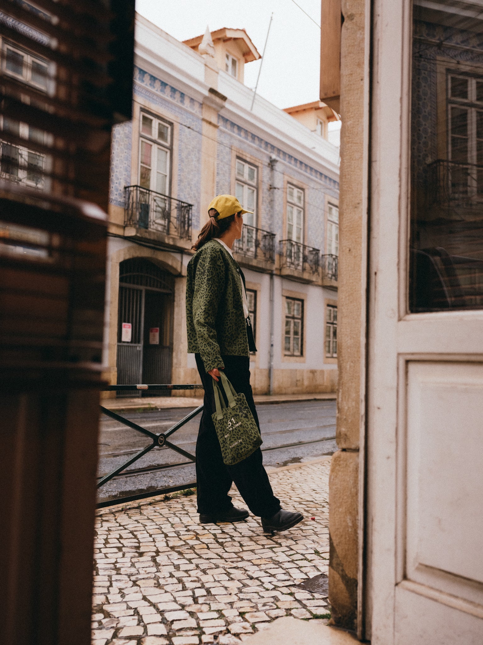 TOTE LEOPARD GREEN MINI